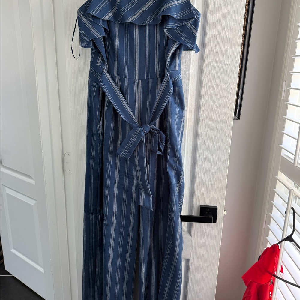 Antonio Melani Navy and White Jumpsuit